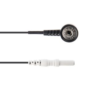 Кабель для подключения одноразовых электродов с коннектором "кнопка", touch-proof